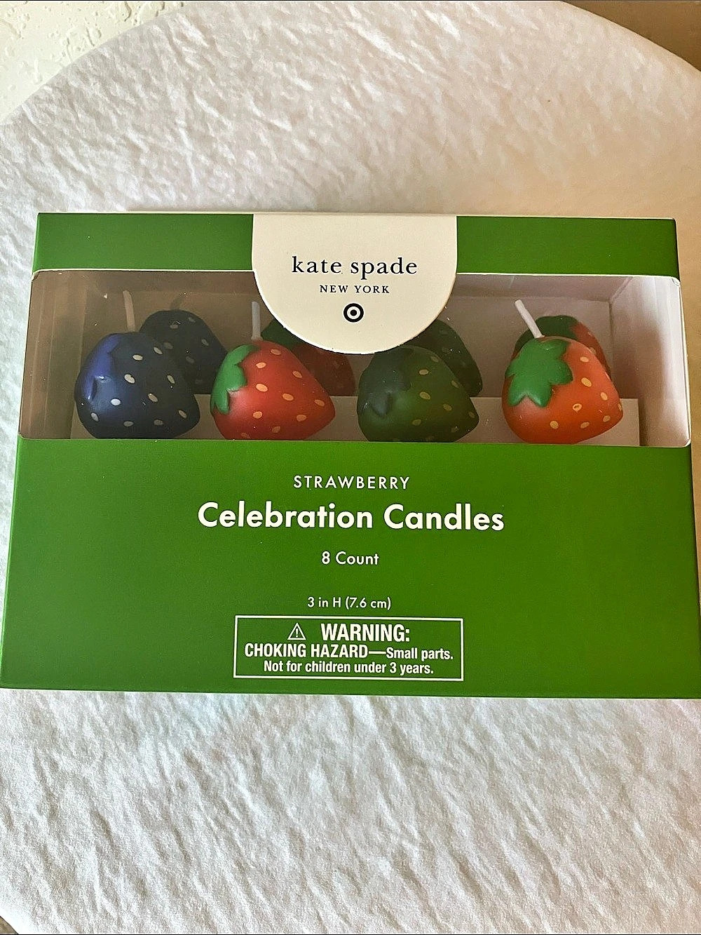 kate spade new york: Strawberry Celebration Candles Strawberry Candles- NWT